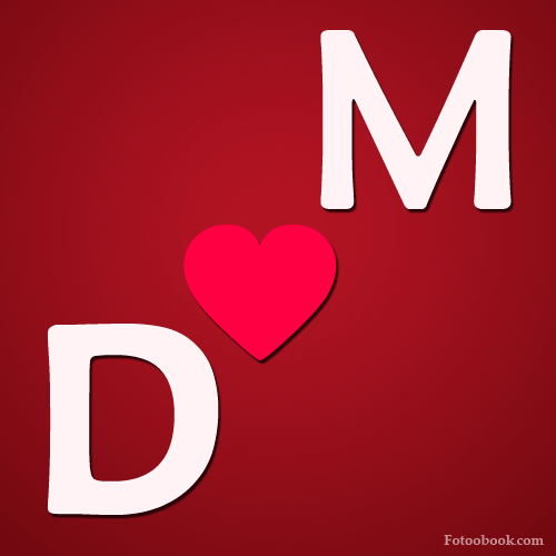 حرف D مع حرف M بصورة واحدة , اجمل رمزيات راس قلب لحرف D وحرف M , اجمل